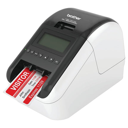 Brother QL-820NWBC Ultra Flexible Label Printer with Multiple Connectivity Options, Black/White, 5.7" x 5" x 9.2"