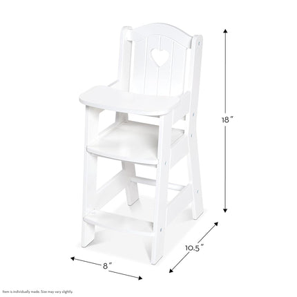 Melissa & Doug Play High ChairPretend Play High Chair Baby Doll Accessories