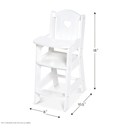 Melissa & Doug Play High ChairPretend Play High Chair Baby Doll Accessories