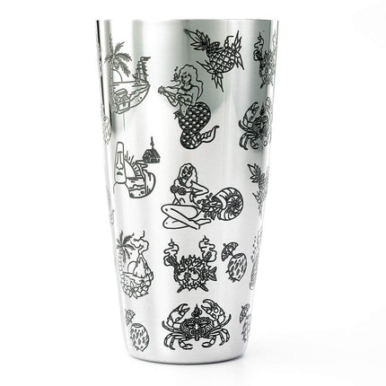 Barfly Cocktail Tin, Large 28 oz (828 ml), Stainless Steel, Tiki