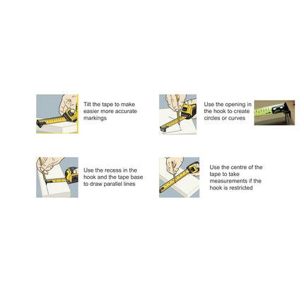 Stanley STHT36127-812 Plastic 5m Tape (Yellow)