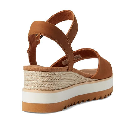 TOMS Women's Diana Sandal, Tan Leather, 9