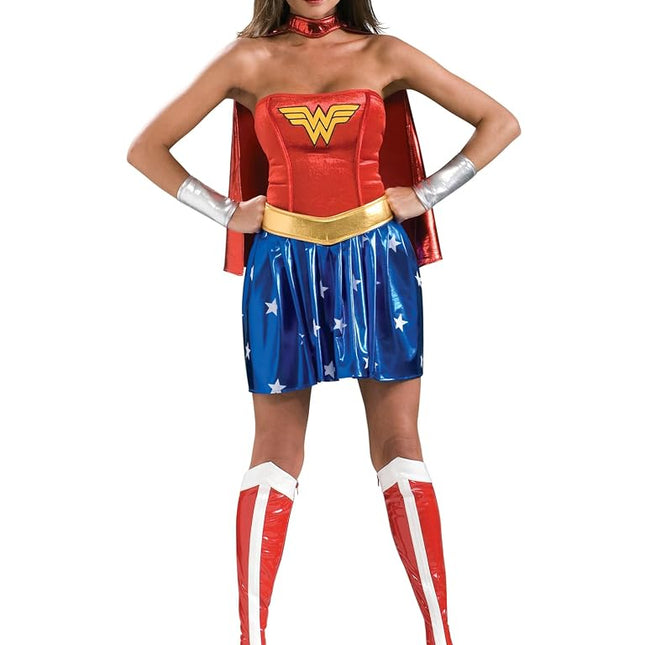 Rubies Official DC Comics Wonder Woman Ladies Costume, Adult Superhero Fancy Dress Halloween, Size Extra Small