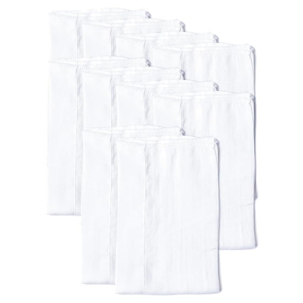 Gerber Birdseye 3-Ply Prefold Cloth Diapers, White