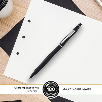 Cross Click Classic Black Ballpoint Pen with Slim Gel Refill (AT0622S-102)