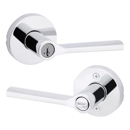 Kwikset Lisbon Round Entry Door Knob with Lock and