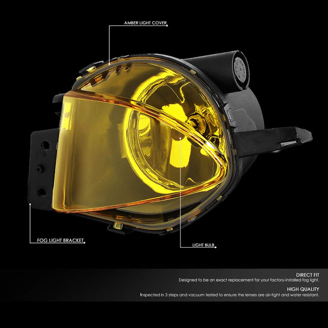 DNA Motoring FL-ZTL-112-AM Fog Light Driver & Passenger Side Enhance visibility [Compatible with 07-08 BMW 328i 328xi / 2006 325i]