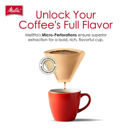 Melitta #4 Cone Coffee Filters, Bamboo, 80 Count (Pack of 6) 480 Total Filters Count - Packaging May Vary