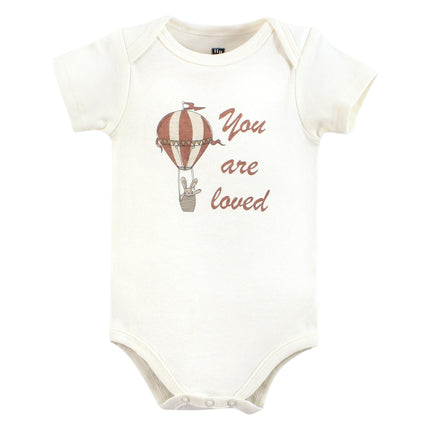 Hudson Baby Unisex Baby Cotton Bodysuits, Hot Air Balloon, 6-9 Months, Hot Air Balloon, 6-9 Months