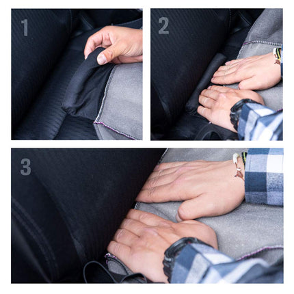 Dark Theme Fresh-Protect Sideless All Protection Unique Fun Graphic Design Seat Belt Side Airbag Armrest Compatible Protective Universal Auto Cars Front Seat Covers -2 Piece Stardust