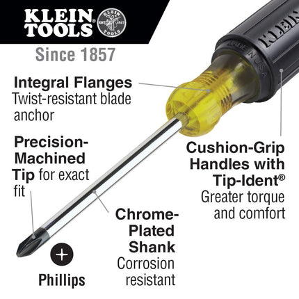 SCREWDRIVER PHILLIPS #2 8.25"