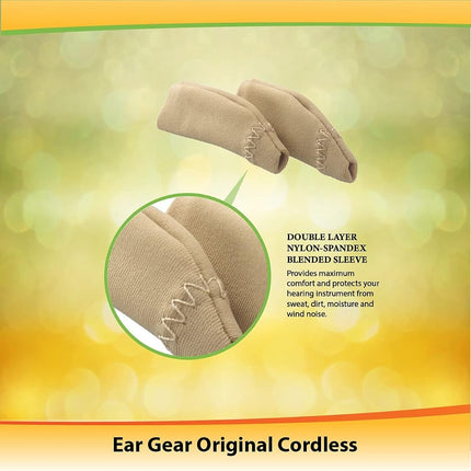 Ear Gear - Hearing Instrument Protection - Original Cordless Beige (Fits hearing instruments 1.25" - 2")