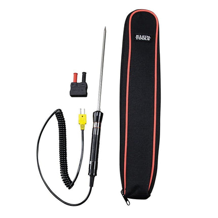 K-Type Thermometer Temperature Probe for HVAC Applications with Coiled 1.5 m Lead Klein Tools 69144