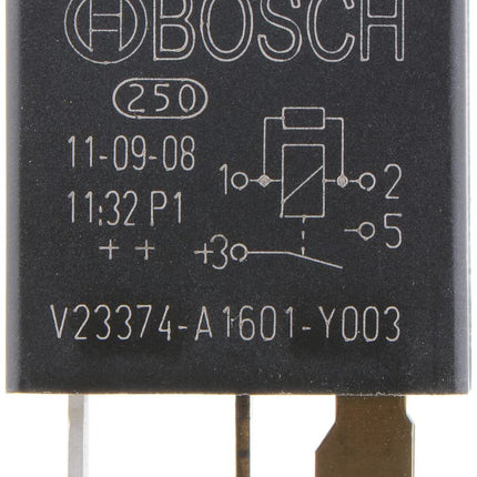 Bosch 0332011007 Micro Relay 12V 30A, IP5K4, Operating Temperature from -40 Degree to 100 Degree C, 4 Pin Relay