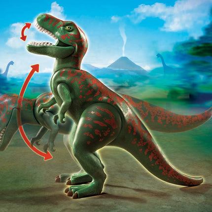Quad del explorador de Playmobil con T-Rex