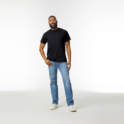 GILDAN Men's Ultra Cotton Adult T-shirt With Pocket, 2-pack Shirt, Black, M UK