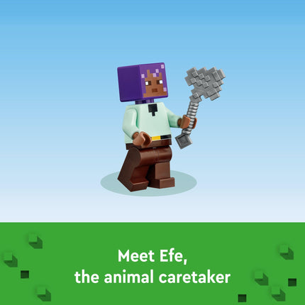 LEGO Minecraft El Santuario de Animales, Juguete de Construcción para Niñas y Niños de 7 Años en Adelante, Regalo para Jugadores y Niños, Modelo de Ladrillos del Bioma de las Llanuras con Populares Figuras de Minecraft, 21253