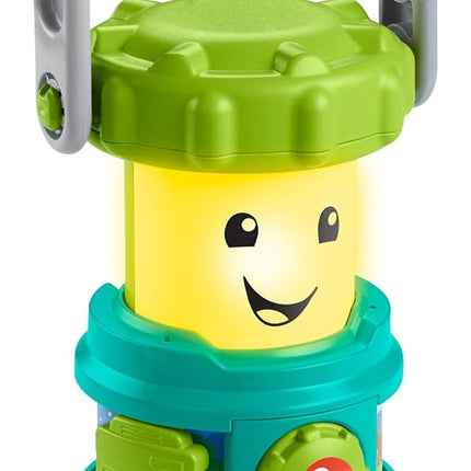 Fisher-Price Baby Learning Toy Laugh & Learn Camping Fun Lantern, Pretend Camping Gear with Lights & Music for Infants Ages 6+ Months