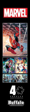 Buffalo Games - Marvel - 4 X 1 Multipack - Spider-Man - Multi-Piece Jigsaw Puzzles for Adults - Challenging Puzzle Perfect for Game Nights - Finished Size Varies