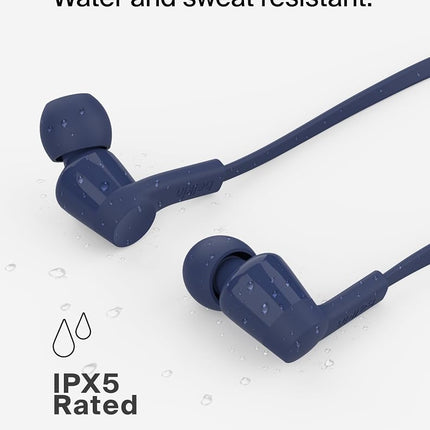 Belkin SoundForm Wired Earbuds with USB-C Connector, in-Ear Earphones w/Microphone - USB-C Headphones for iPhone 17, iPhone 16, iPad mini, Galaxy S25, Google Pixel 9, Android, and More - Blue