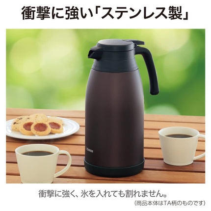 Zojirushi SH-RA19TA Stainless Steel Vacuum Carafe, 1.9 L, Brown