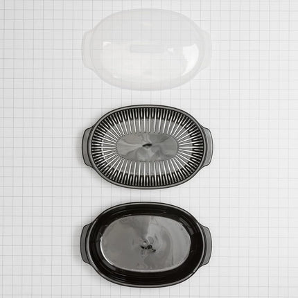 Cuiseur vapeur universel pour micro-ondes Whirlpool W10660052, 34,9 cm x 21,6 cm x 13,3 cm, noir