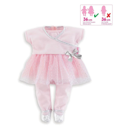 Corolle Sport Dance Baby Doll Outfit Set - Premium Mon Grand Poupon Baby Doll Clothes and Accessories fit 14" Dolls, Pink
