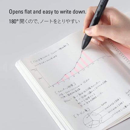 Nitoms S4148 STALOGY Notebook, A5, Dot Squared, 365 Days Notebook, Red