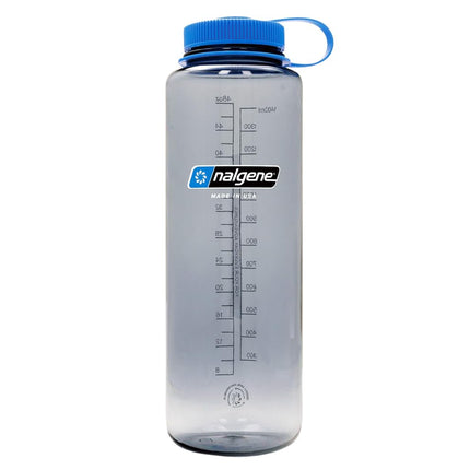 Nalgene Sustain Tritan BPA-Free Water Bottle Made with Material Derived from 50% Plastic Waste, 48 OZ, Wide Mouth, Grey