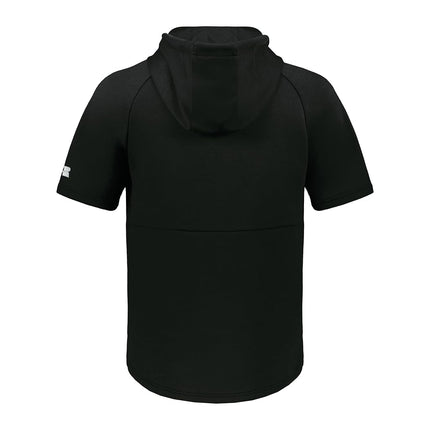 Russell Athletic Men's Legend Short Sleeve Tech Fleece Hoodie Sweatshirt, Black, XL