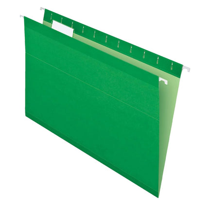 Pendaflex Reinforced Hanging Folders, Legal Size, Bright Green, 1/5 Cut, 25/BX (4153 1/5 BGR)