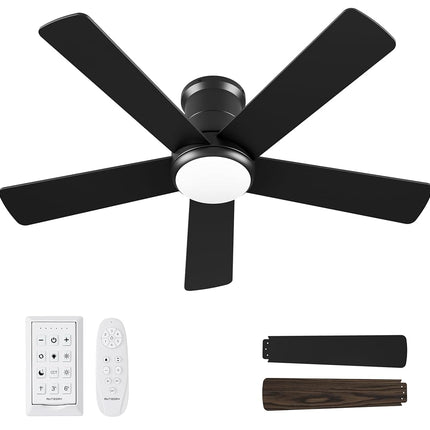 Autoday 42 Inch Low Profile Ceiling Fan with Light