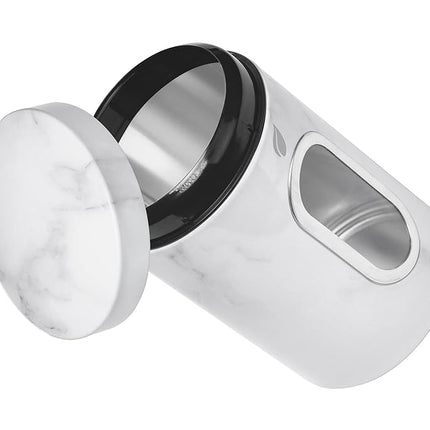 W Home FoodCanister-1 Food Canister, 47.16 fl oz, Marble, Food Storage Container for Food Storage