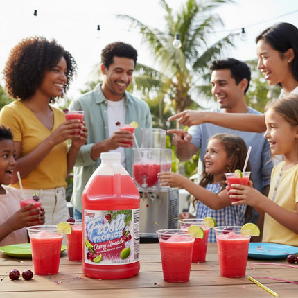 Snappy Frosti Tropics Cherry Limeade Slushy Mix, Slushie Syrups for Machine, Granita Slushy Syrup, Slushie Mix For Frozen Drink Blender, 1/2 Gallon