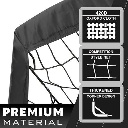6x4 ft Kids Football Goal, Portable Junior Practice Soccer Net for Garden