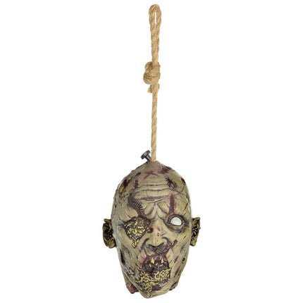 Cabeza Colgante Aterradora Infestada de Plagas de Látex - 11" x 7" (1 ud.) - Utilería de Fiesta Realista y Espeluznante, Material de Calidad Premium - Ideal para Decoración de Halloween