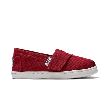 TOMS Unisex Kids Tiny Alpargata Loafer Flat, Red, 1.5 UK Child