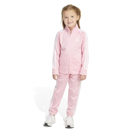 adidas Front Jacket And Joggers Set Classic Tricot Jacket and Jogging Trousers with Front Zip, Light Pink, 3 Years for Girls and Girls, pink light, 3 Years