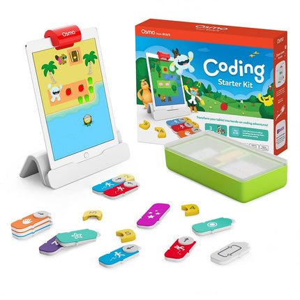 Osmo - Kit de démarrage Codage pour iPad - 3 jeux éducatifs - 5-10 ans et plus - Apprendre à coder, bases du codage et puzzles de codage - Jouet STEM - Logique, fondamentaux du codage, garçon et fille (Base Osmo iPad incluse)