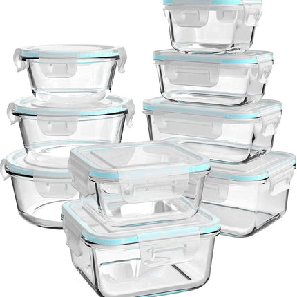 10 Pack Glass Meal Prep Containers, Food Storage C