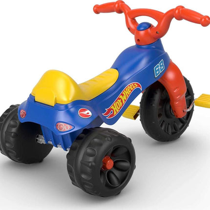 Fisher-Price Hot Wheels Tough Trike, triciclo resistente con colores y gráficos de Hot Wheels para niños pequeños y preescolares de 2 a 5 años