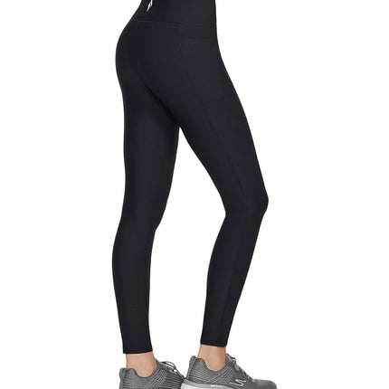 Skechers Womens Goflex Rib Fl Hw Leggings, Black, M UK
