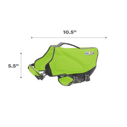 Outward Hound Dawson Swim Green Dog Life Jacket, Small