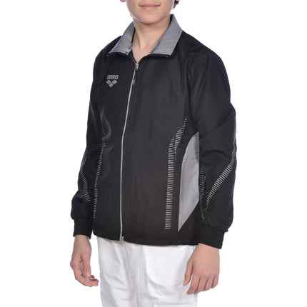 Arena Kids Team Line Youth Warm-Up Tracksuit Lightweight Athletic Pants, Black-Jacket, Medium