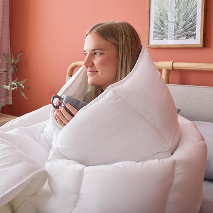 Linenspa Comforter Duvet Insert Oversized Queen White Down Alternative All Season Microfiber-Oversized Queen Size - Box Stitched