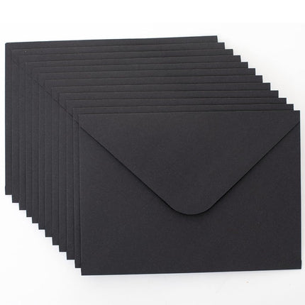 Litpoetic 100 Count Photo Frame Cards with Envelopes 4x6 Paper Picture Frame Notecards Photo Card Holder for Thanksgiving Halloween Wedding Birthday Classroom DIY Fall Decor - Black