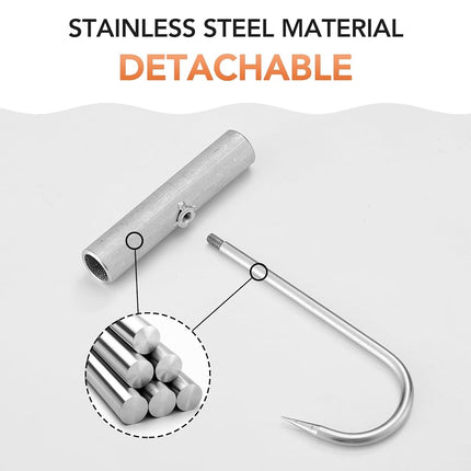 ARTOYS Stainless Steel Meat Hook - 2Pcs - T-Shaped Butcher's Hook for Easy Processing,T-Handle Boning Hooks,Great Hook for The Home-Butcher