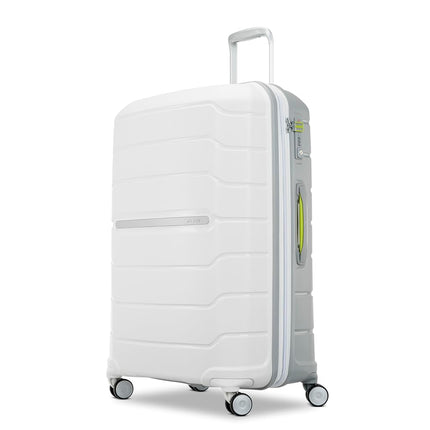 Samsonite Freeform 28-Inch Large Luggage with Dual 360� Spinner Wheels - Checked Suitcase - TSA Lock, Airline-Approved - Lightweight Durable Polypropylene Expandable Hardshell - White/Grey