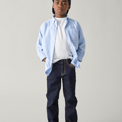 The Children's Place Boys Multipack Basic Stretch Straight Leg Jeans, Aged Indigo/Black Wash/Potter Wash/Winston Wash 4-Pack, 16 Husky