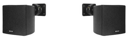 6 Rockville Cube 70v Black 3.5" Commercial Swivel Wall Mount Restaurant Speakers
